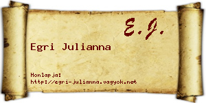 Egri Julianna névjegykártya